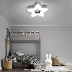 Baby lamp LED Ceiling gray star 28w + remote control