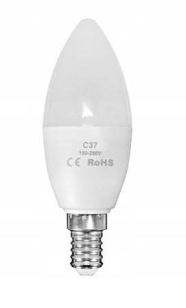 Żarówka LED E14 mleczna 9W biała ciepła